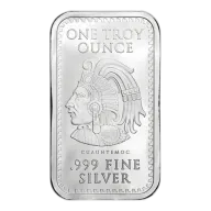 1 oz Silver Bar - Aztec Calendar