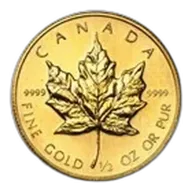 1988 Canada 1/2 oz Gold Maple Leaf BU
