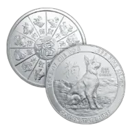 1 oz Year of the Dog Silver Round