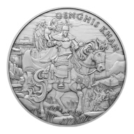 1 Oz Genghis Khan .999 Fine Silver Round (New)