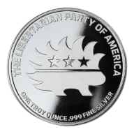 1 oz Silver Bullion Libertarian Party Round