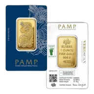 1 oz Gold Bar - PAMP Fortuna (Carded)