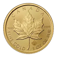 1 oz Canadian Gold Maple Leaf Coin (BU)