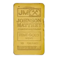 Johnson Matthey 10g Minted Gold Bullion Bar Loose - Pre-Owned