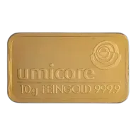 Umicore 10g Minted Gold Bullion Bar Loose - Pre-Owned