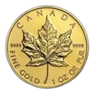 Canada 1 oz Gold Maple Leaf .9999 Fine BU (Random Year)