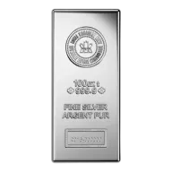 100 oz Royal Canadian Mint Silver Bar