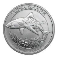1/2 oz Australian Perth Mint Wildlife Series Silver Coin - Tiger Shark