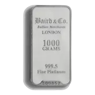 1kg Baird & Co Platinum Minted Bar