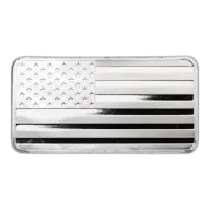 10 oz Silver Bar - US Flag
