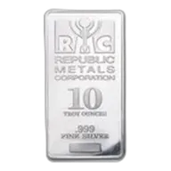 10 oz Silver Bar - Republic Metals Corp. (RMC)