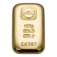 100g ABC Cast Bar Gold Bar
