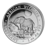 2011 1 oz Somalian Elephant Silver Coin(BU)