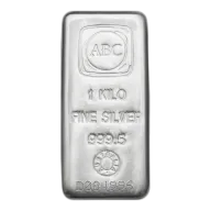 1kg ABC Bullion Silver Cast Bar 999.5