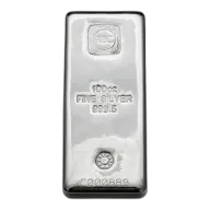 100oz ABC Bullion Silver Cast Bar 999.5