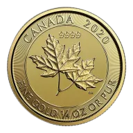 1/4 oz Canadian Twin Maple Leaf Gold Coin (Year Varies)