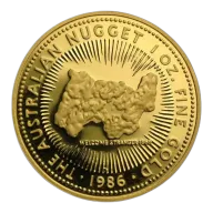 (1986-1989) Australia 1 oz Gold Nugget Coin - Years Vary