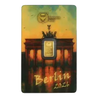 2026 Germania Mint Gold World Money Fair Minted Bar 1g