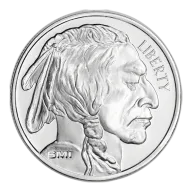 1 OZ SILVER ROUND BUFFALO SUNSHINE MINT