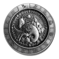 1 oz .999 Fine Silver Zodiac Round - Capricorn the Goat (Dec 22nd - Jan 19th)