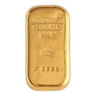100 Gram Umicore Cast Gold Bar