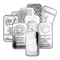 1 oz .999 Fine Silver - Mixed Bars (Secondary Market)