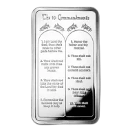 10 oz 99.9% Silver Bar - Ten Commandments