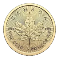 2026 $5 Gold Canadian Maple Leaf .9999 1/10 oz Brilliant Uncirculated