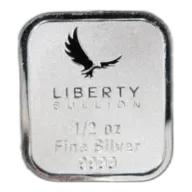 Liberty Bullion Minted Silver Bar 1/2oz