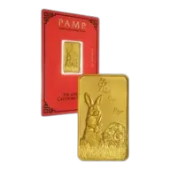 PAMP Suisse Lunar Rabbit 5g Gold Bullion Bar Pre-Owned