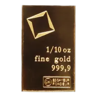 Valcambi 1/10 Ounce Gold Bar (From Combibar)