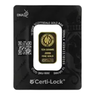 Scottsdale Mint 10g Gold Lion Bar in Certilock