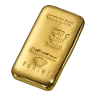 250 Gram Metalor Cast Gold Bar