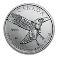 2015 RCM 1 oz Silver Birds of Prey Red Tailed Hawk (Spotted/Dmgd)