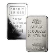 10 Oz Platinum Bar (.999+ Fine) - Brand of Our Choice