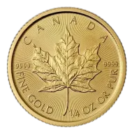 0.25 oz Canadian Maple Leaf Gold