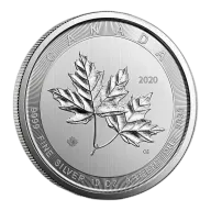 2020 10 Oz $50 Canadian Silver 'Magnificent' Maple Leaf Coin