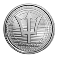 2022 Barbados 1 oz Silver Trident BU