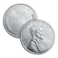 2 oz Lincoln Wheat Cent Silver Round