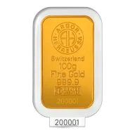 100 Gram Argor-Heraeus Gold Bar (In Assay)
