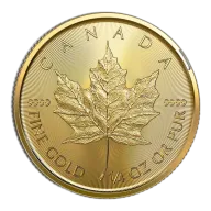 1/4 oz Gold Maple Leaf - Sealed (Year Varies)