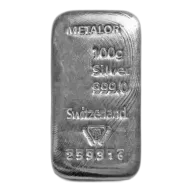 Invest Smart: Metalor 100 grams Silver Bar - Pure .999 Silver