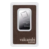 1 oz Platinum Bar - Valcambi (Carded)