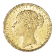 Young Head Victoria Sovereign with St George Reverse (minted from 1871 to 1887)