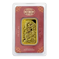 Asahi 1 oz Lunar Dragon Gold Bar (In Assay)