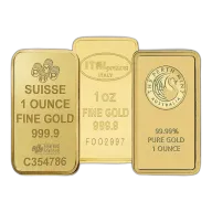 1 oz Gold Bar - Brand Varies .9999 (IRA Eligible)