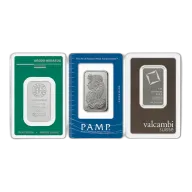 1oz Platinum Bar Carded (Various Brands)