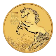 2026 $25 Australia Lunar Gold Year of the Horse 1/4 oz Brilliant Uncirculated