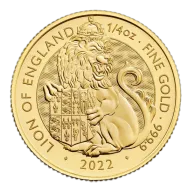 2022 UK Tudor Beasts Lion of England 1/4oz Gold Coin
