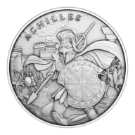 Silver Legendary Warrior Achilles Round 1oz